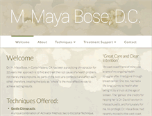 Tablet Screenshot of drmayabose.com